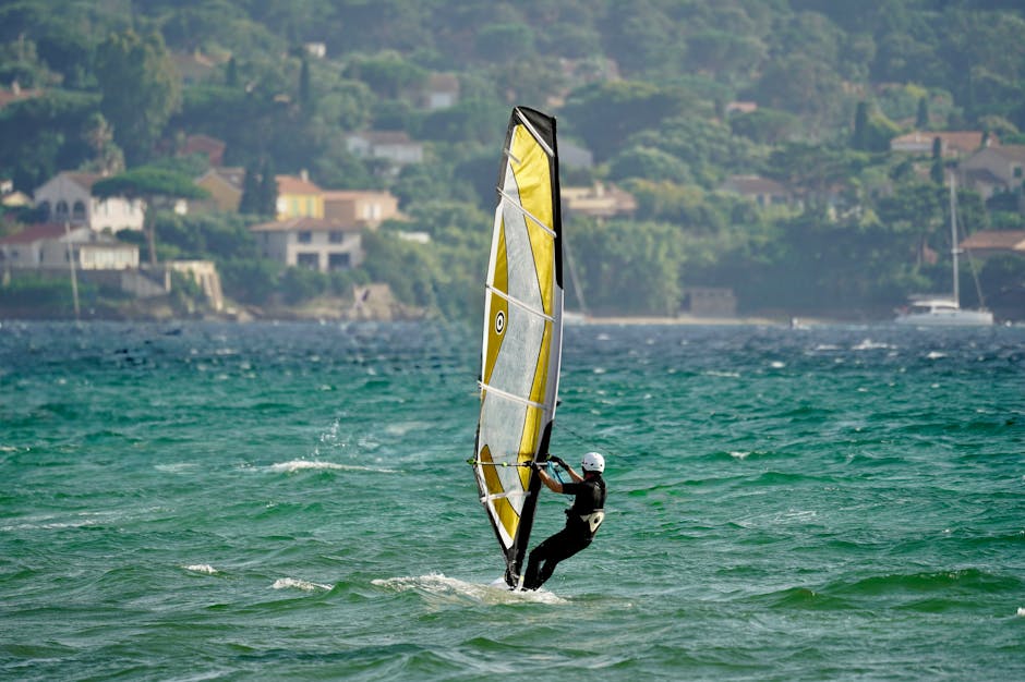 Torbole windsurf bay shoreline afternoon