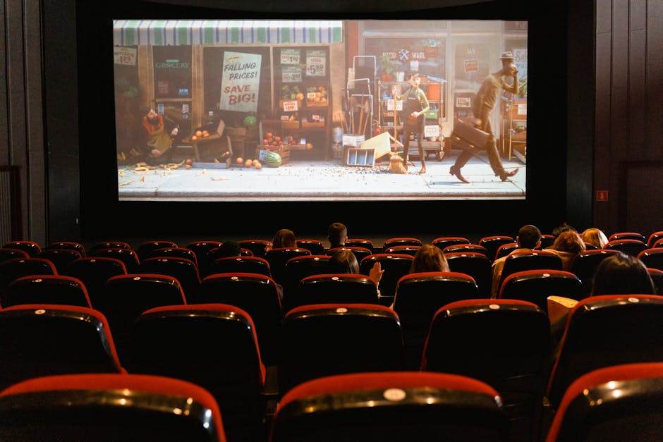 Film screening in a historic theater