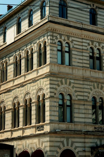 historic hotel façade in Parma