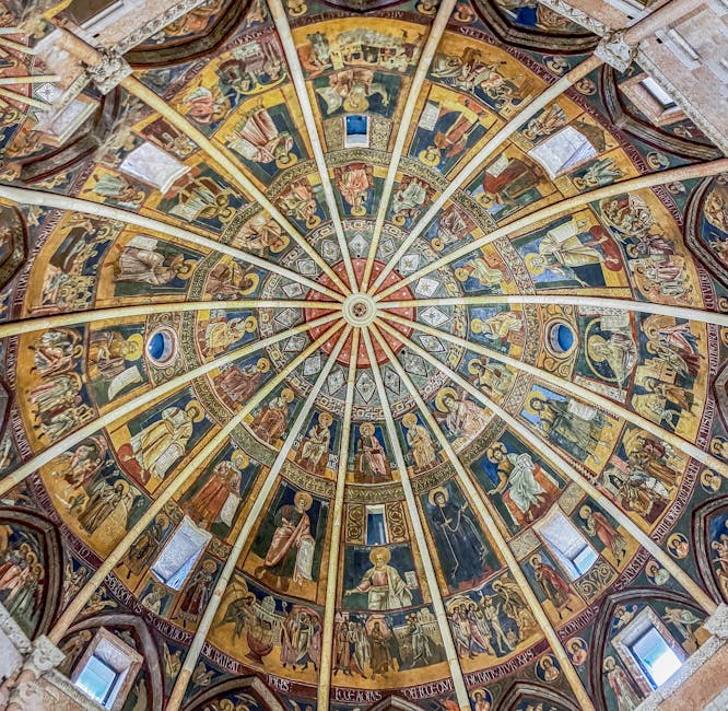 pink marble baptistery of Parma