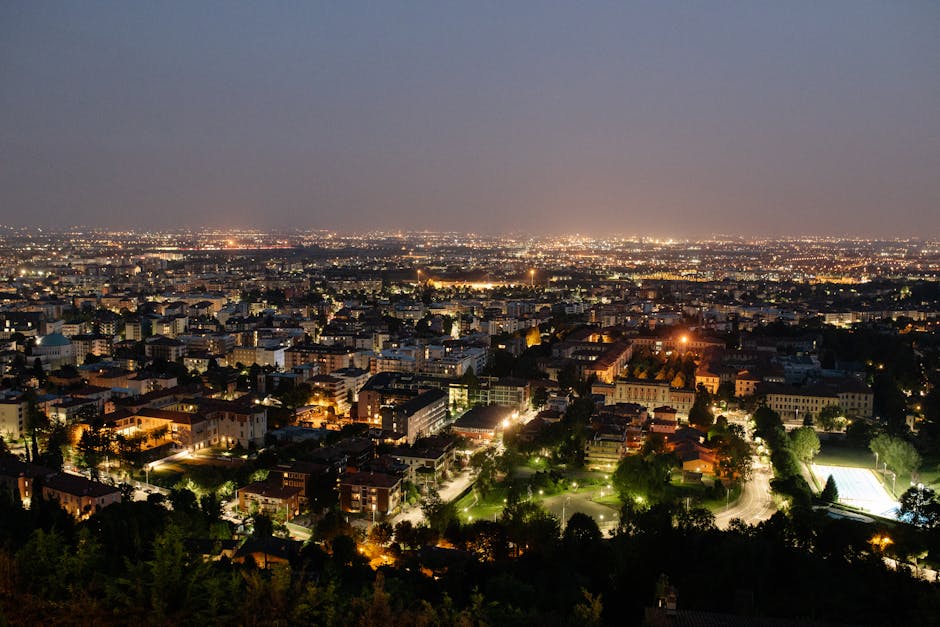 Parma night skyline