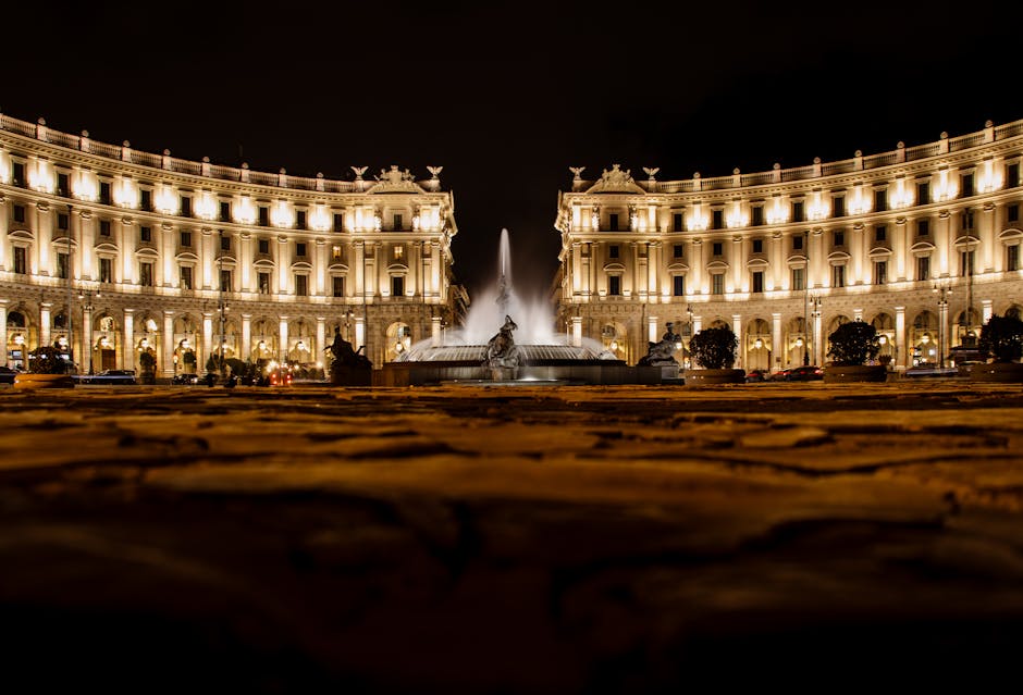 Piazza Garibaldi nocą podczas jarmarku