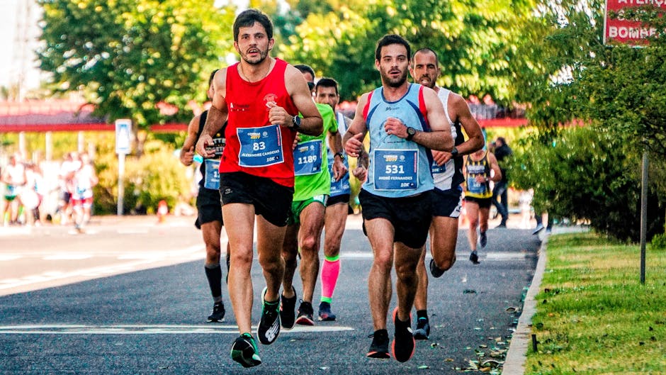 Couple de coureurs concentrés lors du marathon de Parme sur route