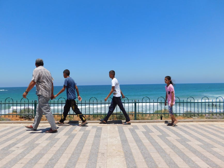 Cascais seaside promenade family walk