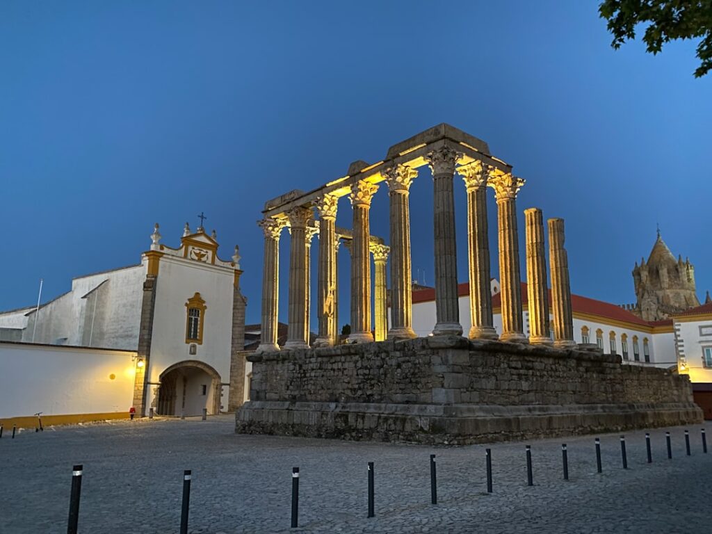Evora Roman Temple dusk