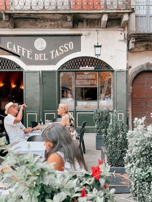 Caffè del Tasso in Piazza Vecchia, angolo storico della Città Alta