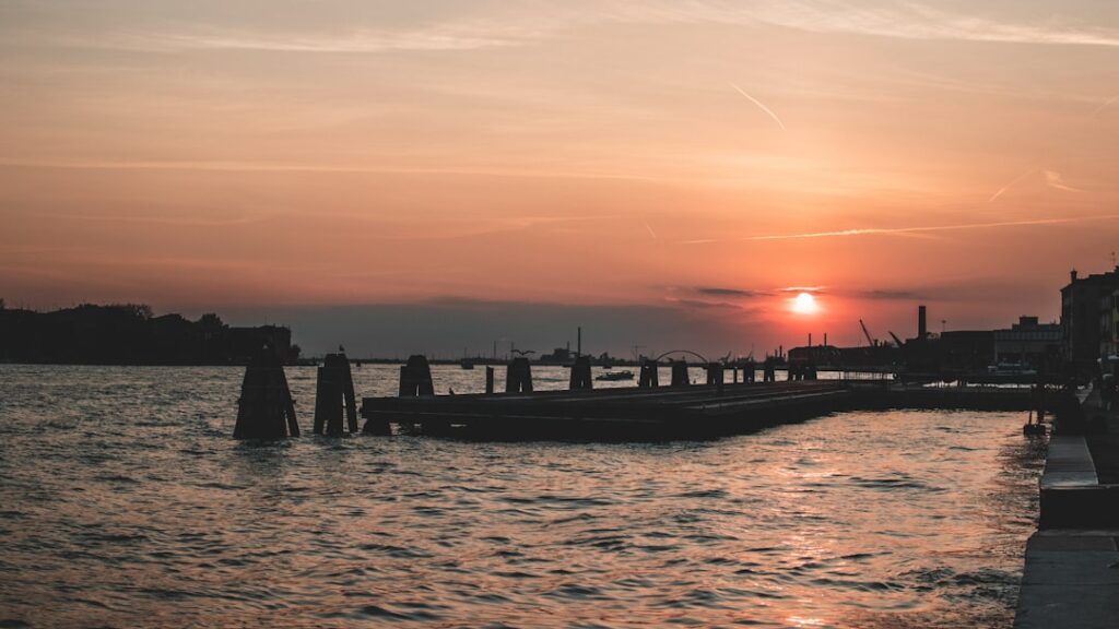 Piazza Unità d'Italia waterfront sunset