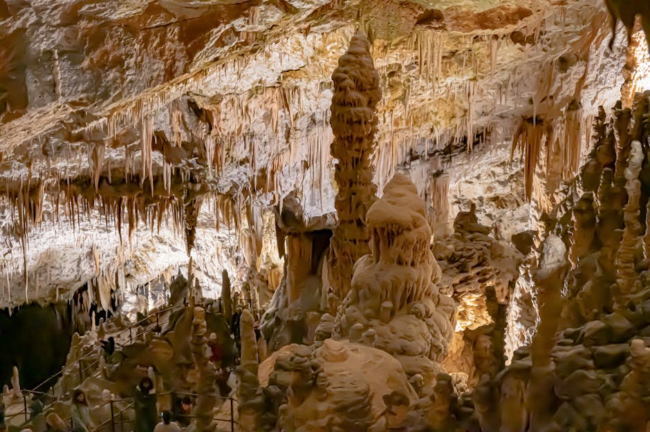 Visitors in Postojna Cave