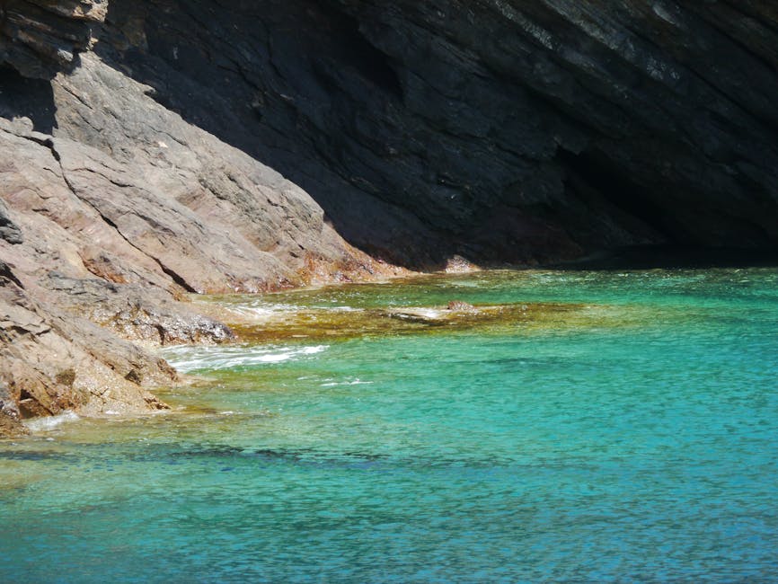 Rocky coves Miramare coastline clear water