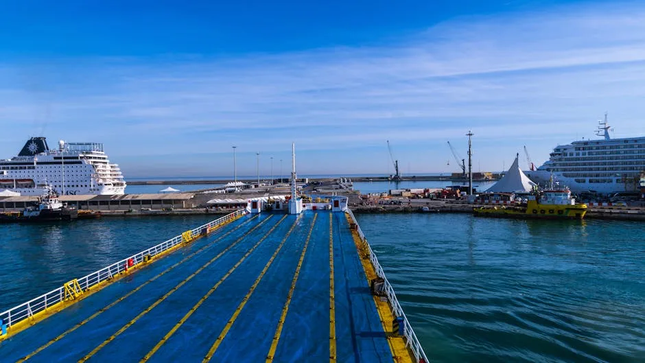 Trieste cruise terminal embarkation morning