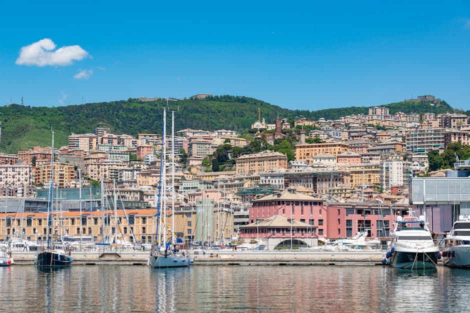 Port of Genoa view