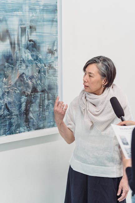 Artist talk in a gallery evening crowd in Genoa