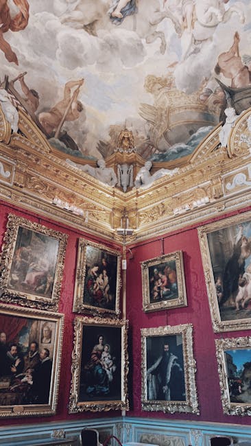 Galeria starych portretów w muzeum pałacowym w Genui