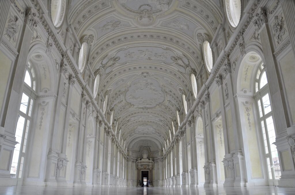 Przepięknie zdobiony salon w Palazzo Spinola di Pellicceria