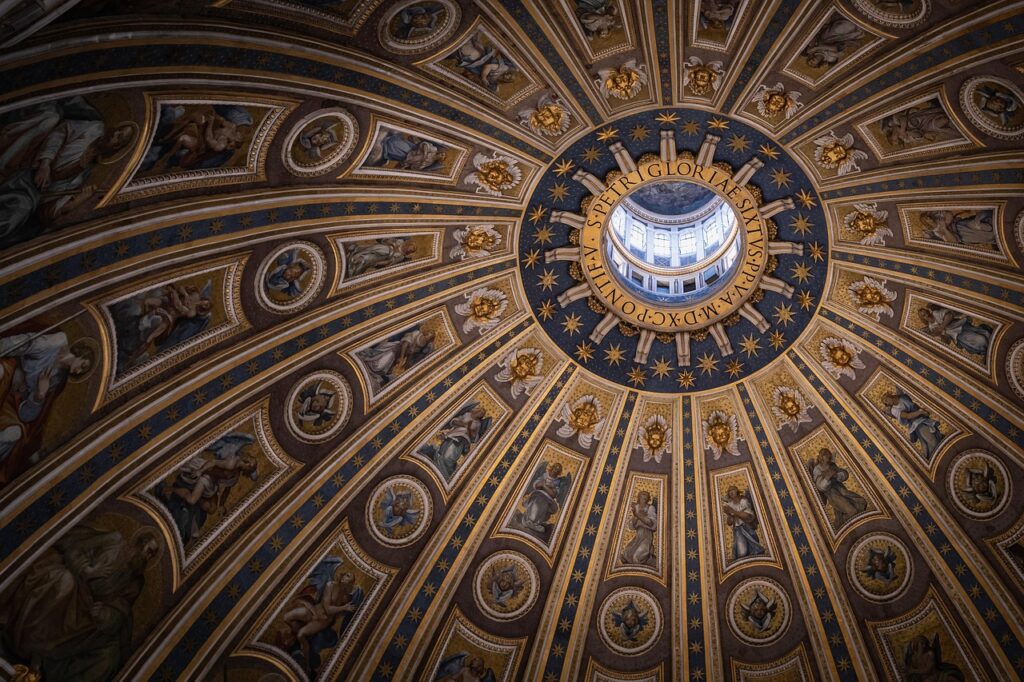 Soffitto stellato d'oro e blu del Mausoleo di Galla Placidia
