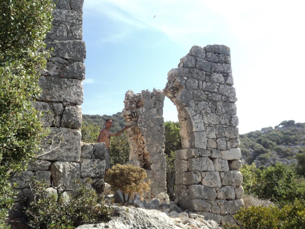 Ruinen der Villa Jovis auf Capri