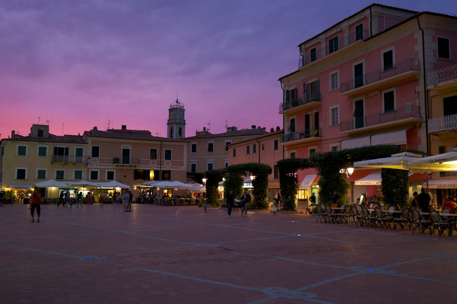 Morgenszene auf dem Platz in Anacapri