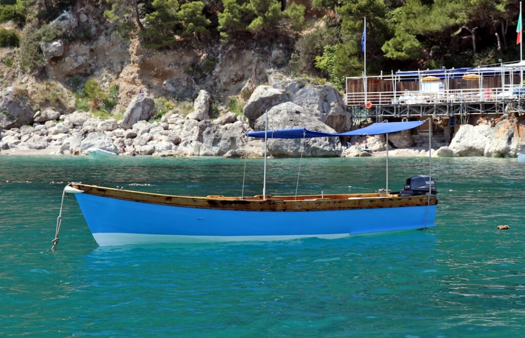 Deep blue sea off Capri