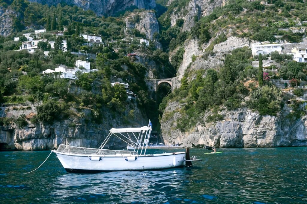 Private boat off Capri coastline