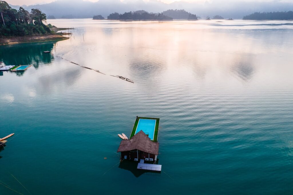 Sunrise private swim from a quay
