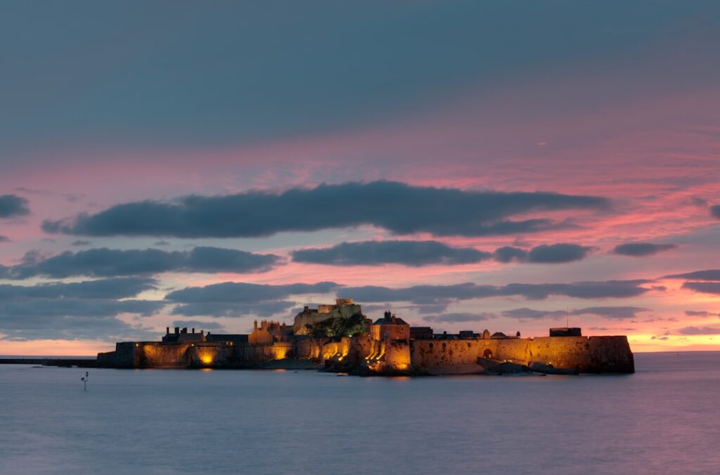 Castelli di Cannero at sunset