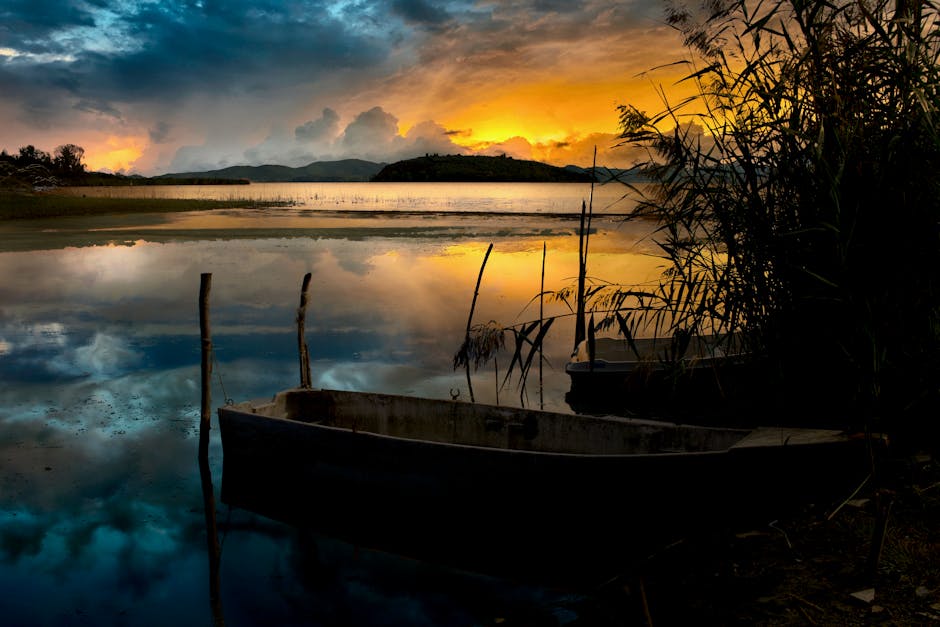Alba sul lago Trasimeno