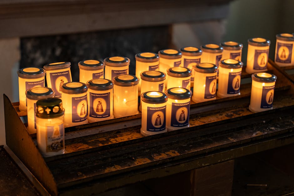 Candele da pellegrinaggio e biglietti di preghiera ad Assisi