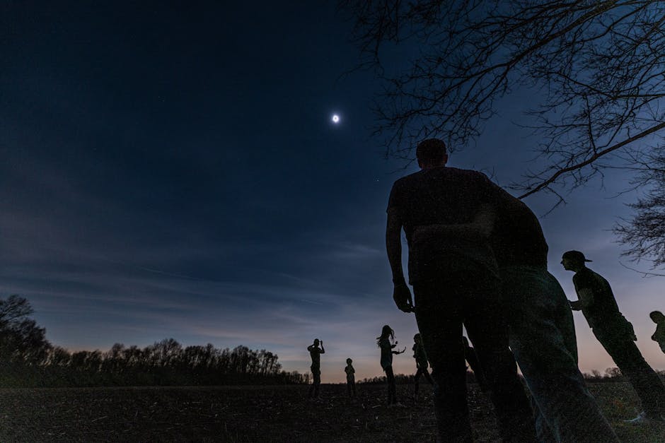 Group night hike with safety gear at Zingari
