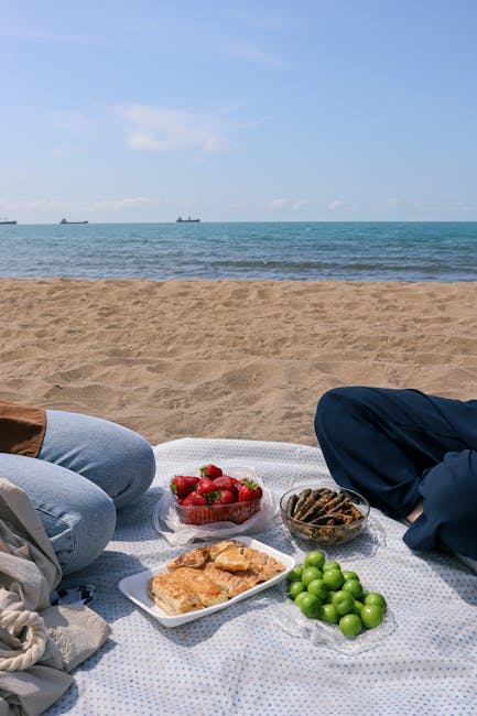 Seafront picnic with focaccia on the Bari waterfront