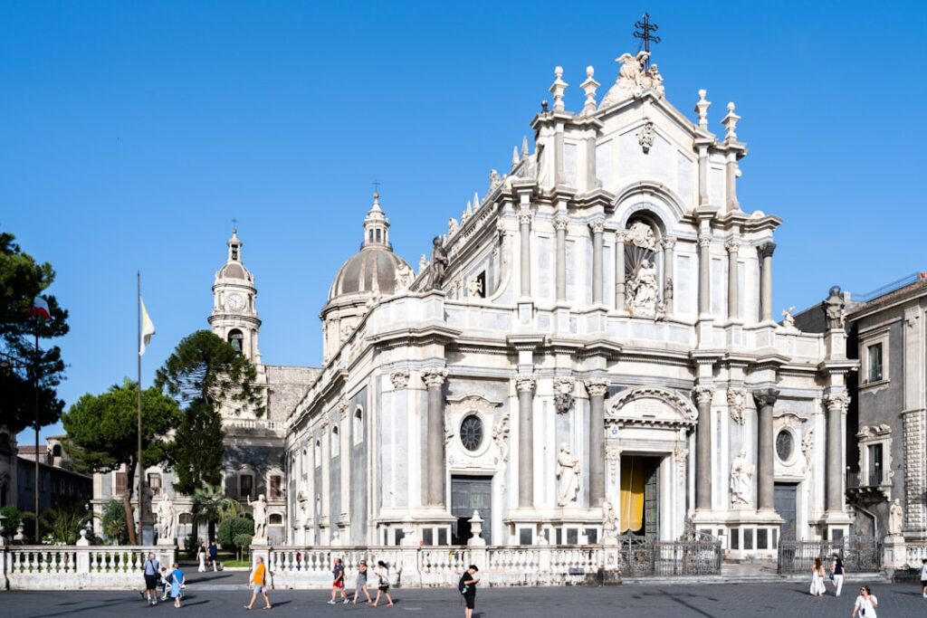 Baroque cathedral facade at Piazza Duomo