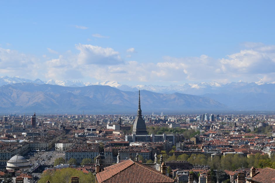 Uitzicht op de stad Piémont met karakteristieke Mole Antonelliana toren