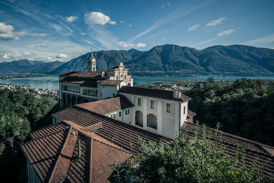 Santuario della Madonna del Sasso über Orta mit Aussicht