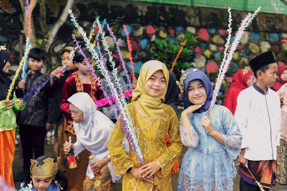 Happy children celebrating after a treasure hunt