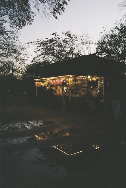 kleinschalig dorpsfestival met avondverlichting