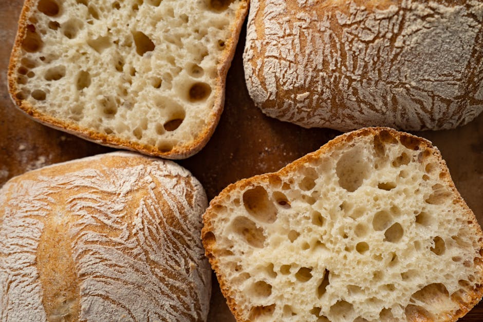 Toasted ciabatta slices from a Perugia bakery