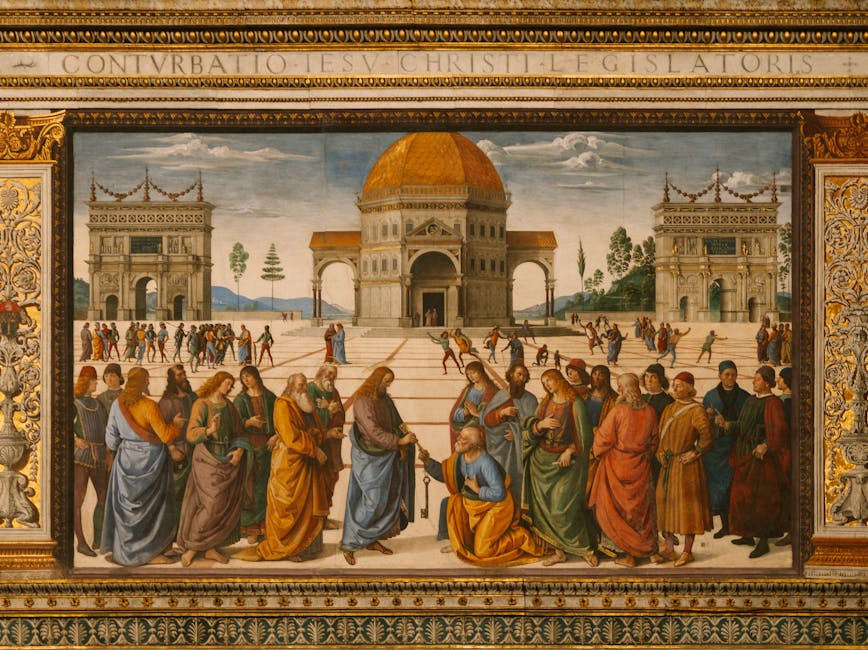Sala storica del Collegio del Cambio con affreschi di Perugino