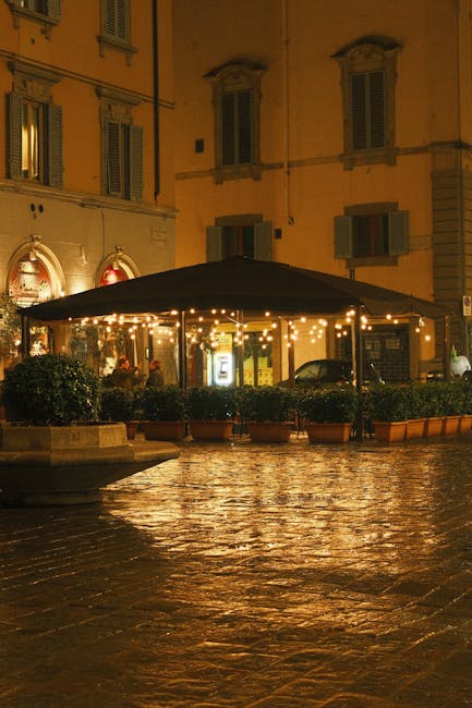 Terras aan Piazza IV Novembre met gegrilde forel