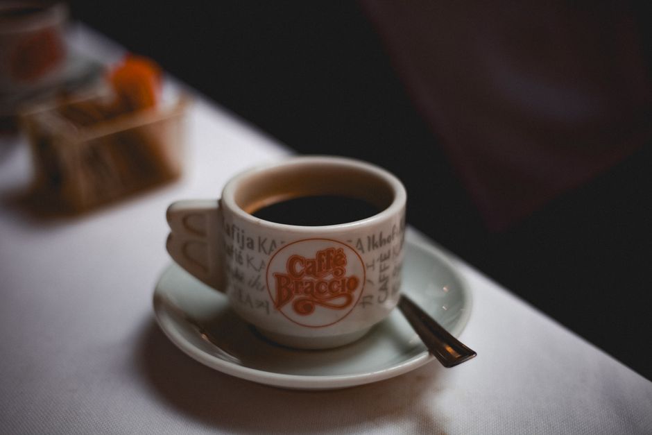 Frühstückstisch im Brufani Caffè, Grand Hotel Brufani