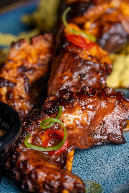 Plate of grilled octopus