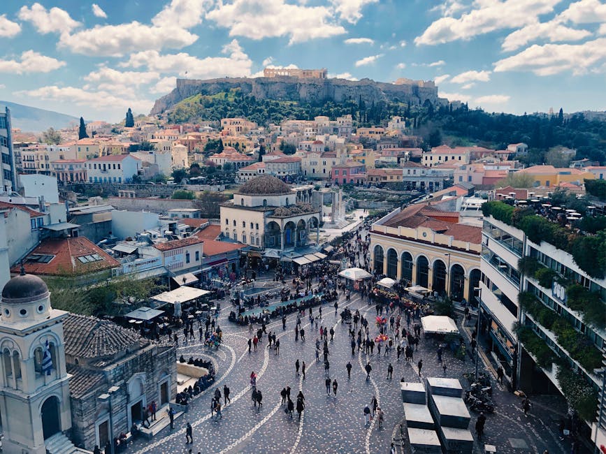 View of Monastiraki Square near the market