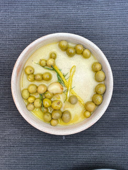 Ceramic jars of olives