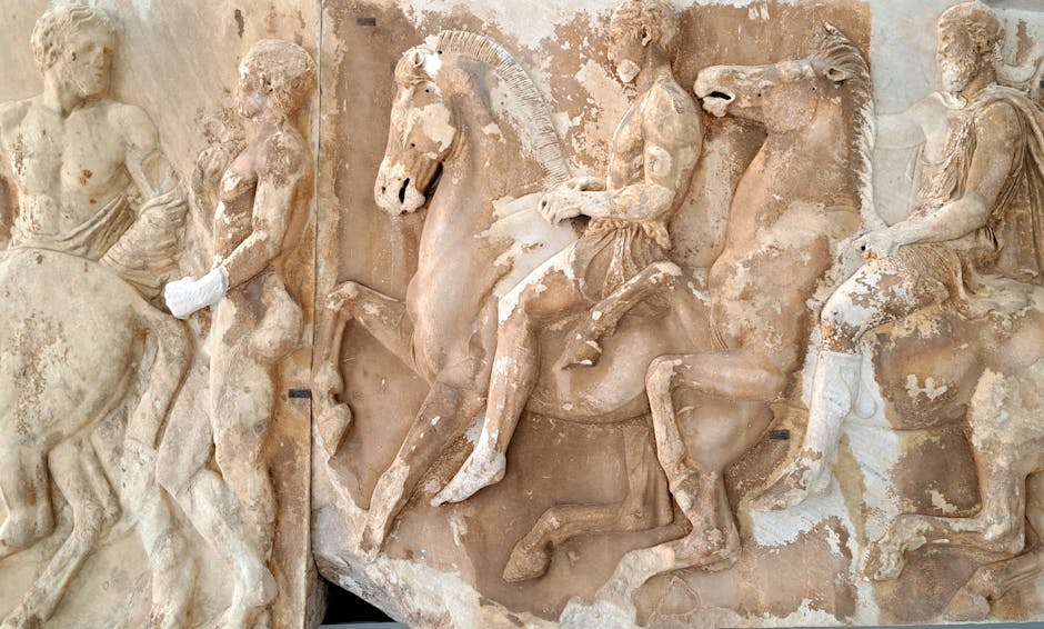 Parthenon frieze on display