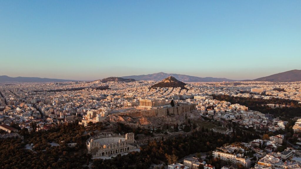 Vista sull’Acropoli di Atene