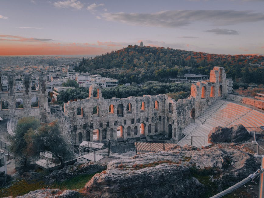 Odeon of Herodes Atticus at sunset