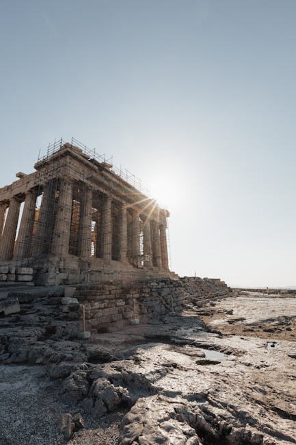 Parthenon in golden morning light