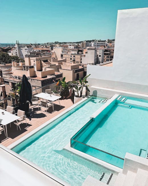 Rooftop pool at Electra Metropolis with Acropolis view
