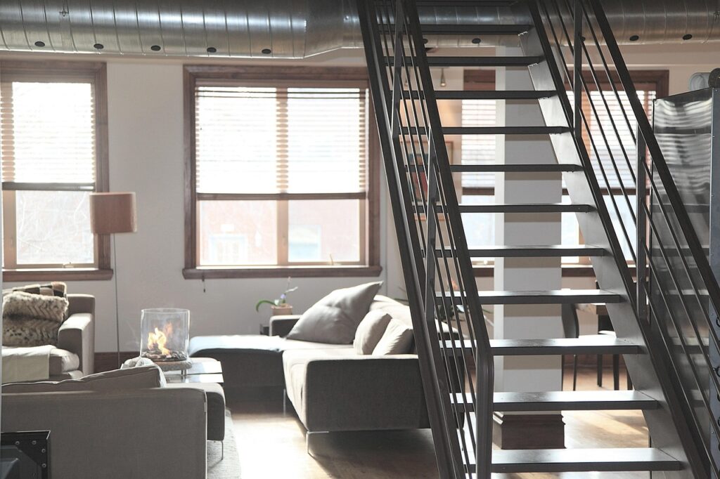 Loft suite with artworks on display in Monastiraki, Athens