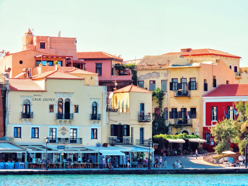 Binnenplaats van het historische Casa Delfino Hotel in Chania