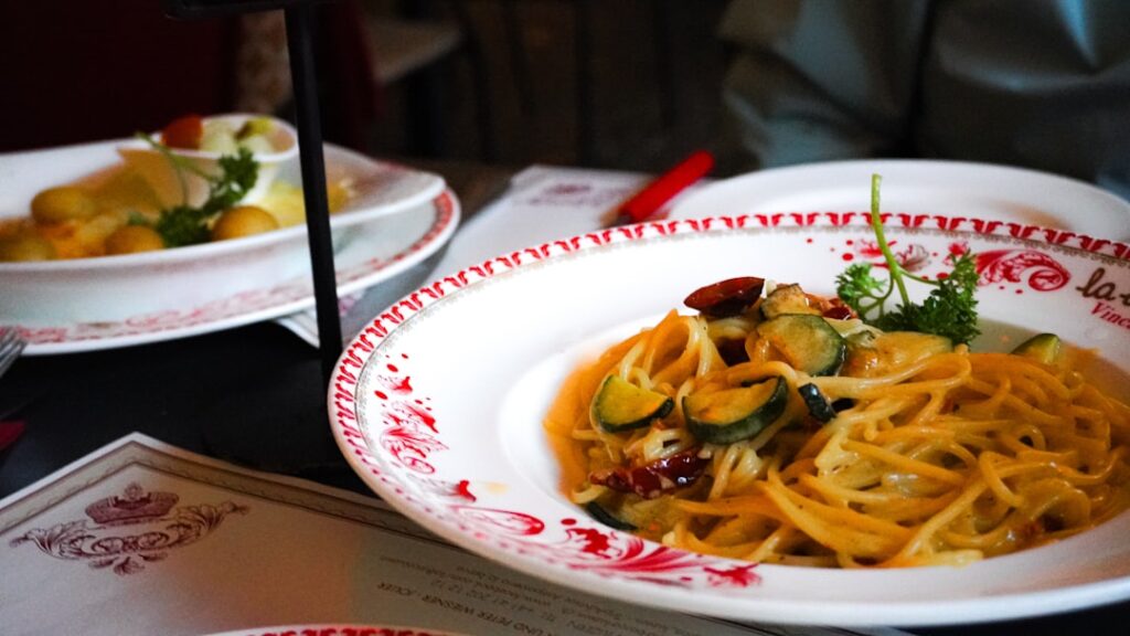 Traditional pasta dish at Osteria Le Logge