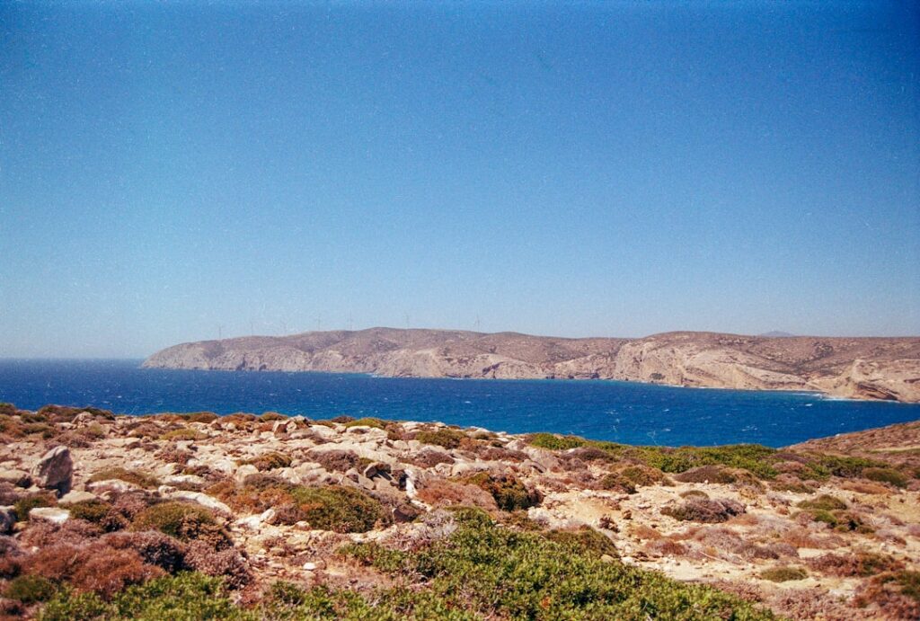 Rocky southern peninsula shore at Prasonisi